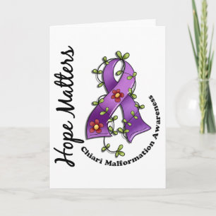 Flower Ribbon 4 Hope Matters Chiari Malformation Card