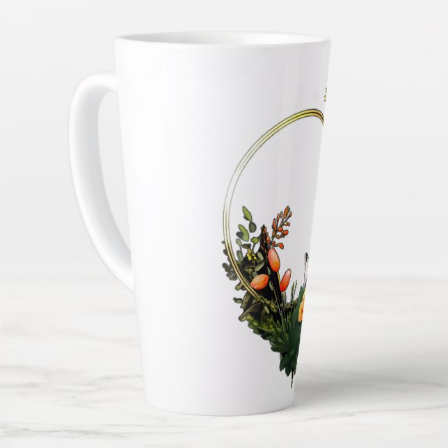 Flower ring latte mug (Left Angle)