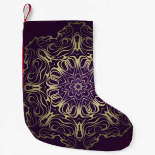 Flower Round Pattern. Illustration. Valentine's, B Small Christmas Stocking