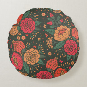 flower round pillow