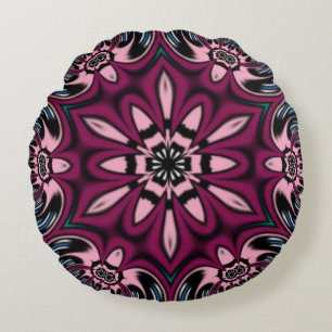 flower round pillow