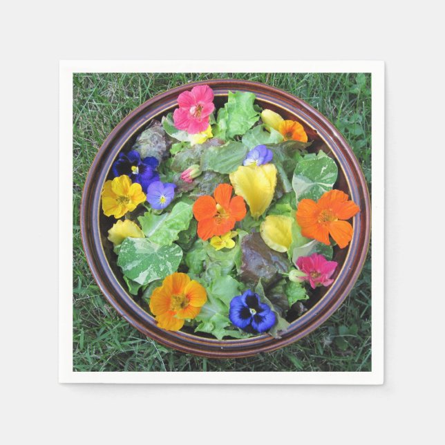 Flower Salad Paper Napkin (Front)