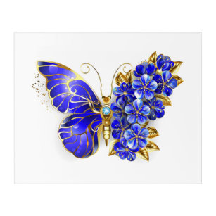 Flower Sapphire Butterfly Acrylic Print