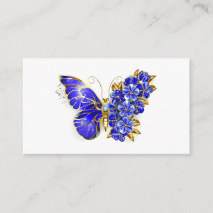 Flower Sapphire Butterfly Advice Card