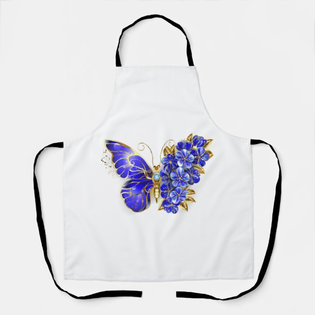 Flower Sapphire Butterfly Apron (Front)