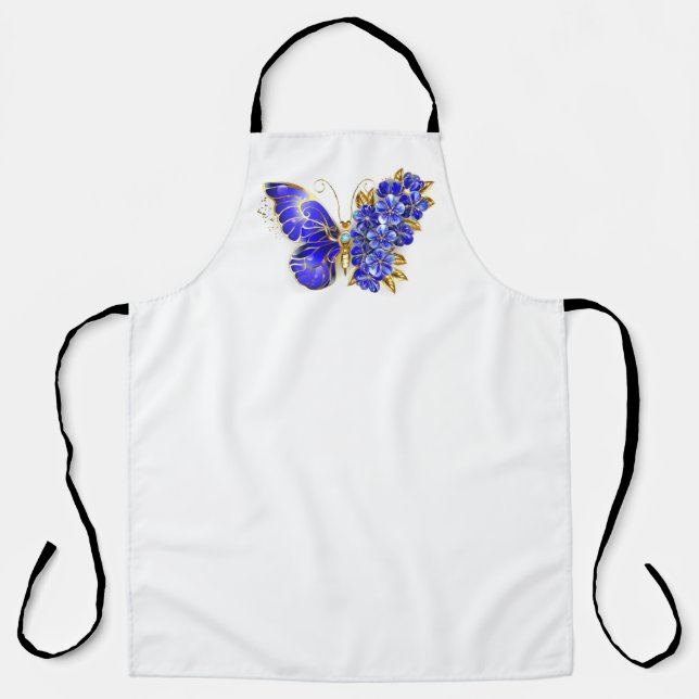 Flower Sapphire Butterfly Apron (Front)