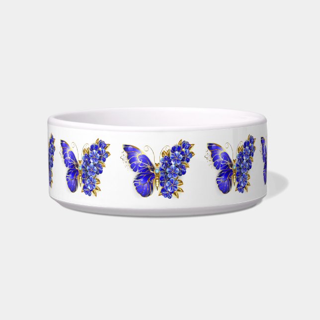 Flower Sapphire Butterfly Bowl (Front)