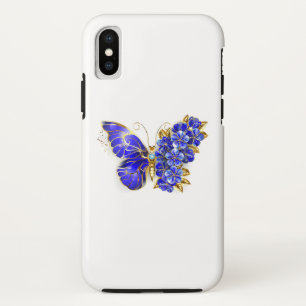 Flower Sapphire Butterfly Case-Mate iPhone Case