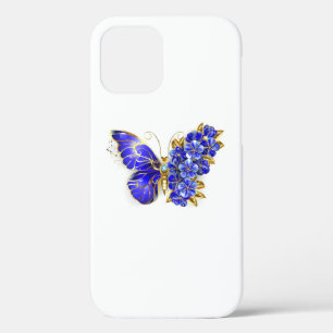 Flower Sapphire Butterfly iPhone 12 Case