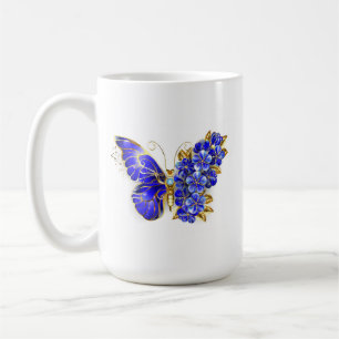 Flower Sapphire Butterfly Coffee Mug