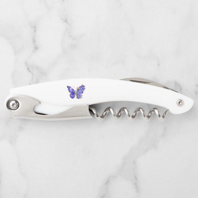 Flower Sapphire Butterfly Corkscrew (Front)