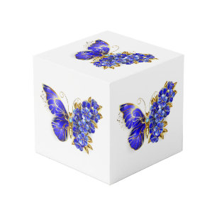 Flower Sapphire Butterfly Cube