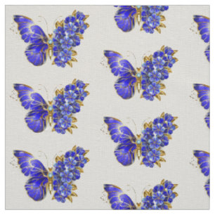 Flower Sapphire Butterfly Fabric
