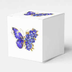 Flower Sapphire Butterfly Favor Box
