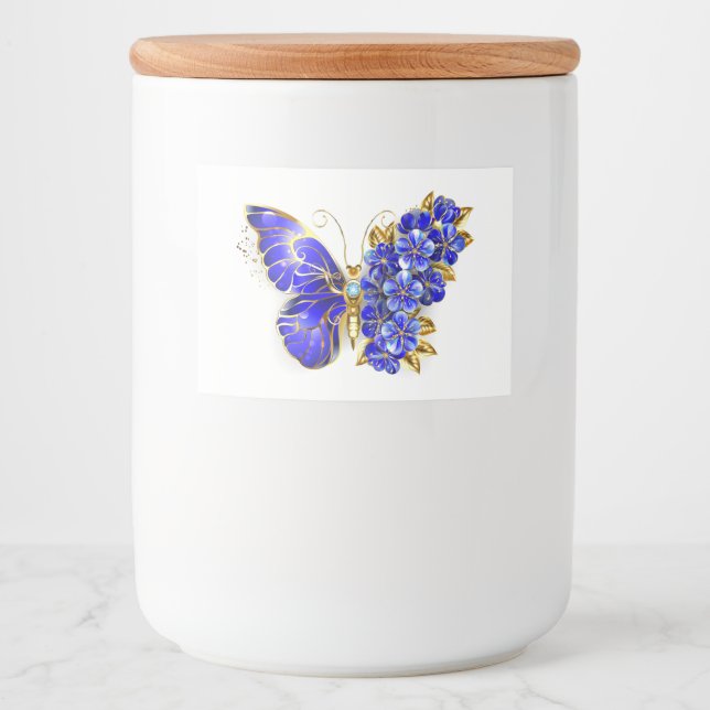 Flower Sapphire Butterfly Food Label (Front)