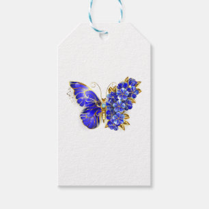 Flower Sapphire Butterfly Gift Tags