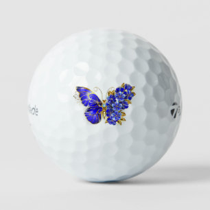 Flower Sapphire Butterfly Golf Balls