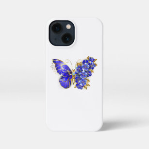 Flower Sapphire Butterfly iPhone 13 Mini Case