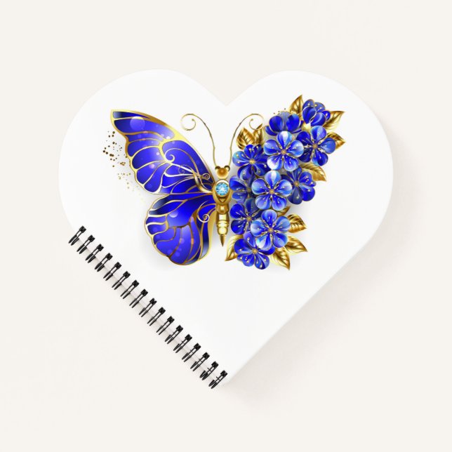 Flower Sapphire Butterfly Notebook (Front)