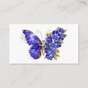 Flower Sapphire Butterfly Place Card
