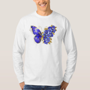 Flower Sapphire Butterfly T-Shirt