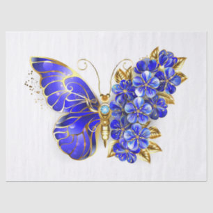 Flower Sapphire Butterfly Tissue Paper