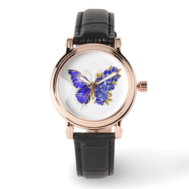 Flower Sapphire Butterfly Watch (Front)