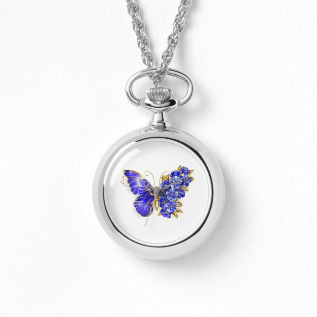 Flower Sapphire Butterfly Watch (Front)