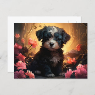 Flower-Scented Dog Postcard