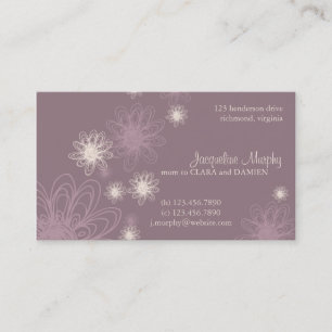 Flower Scribble Purple • Mommy Business Card