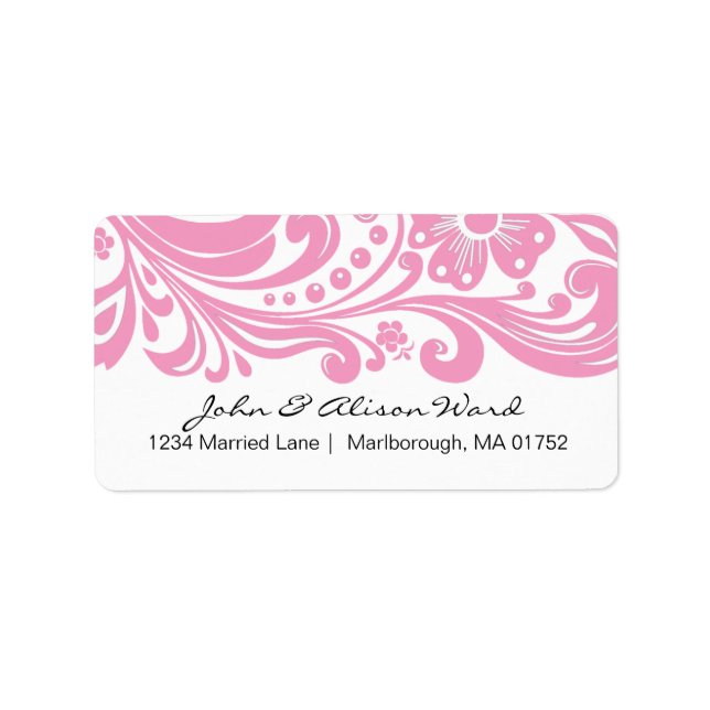 Flower Scroll Address Label (Front)