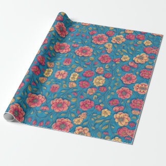 Flower seamless pattern wrapping paper