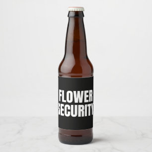 Flower Security Ring Bearer Beer Bottle Label