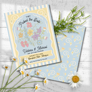 Flower Seed Packet Hand Drawn Save the Date