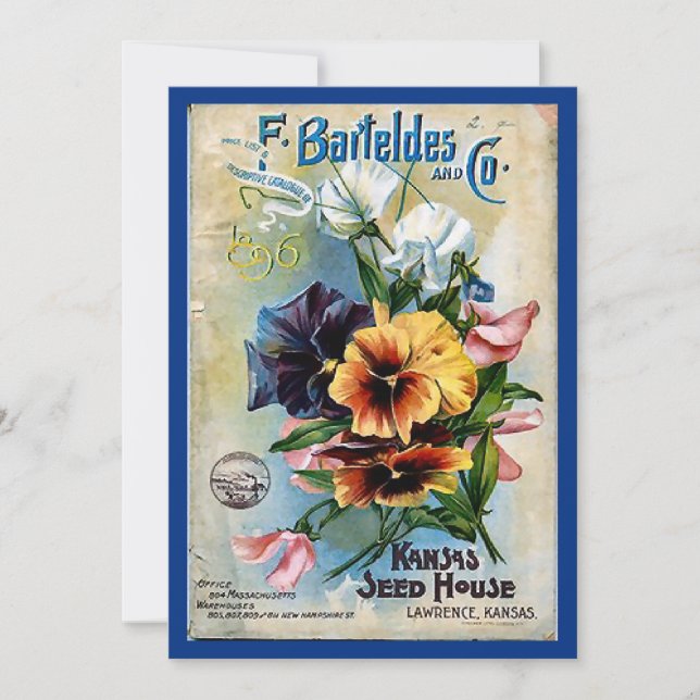 Flower Seed Packs Vintage Art (Front)