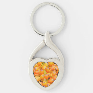 Flower Seeds Heart Keychain