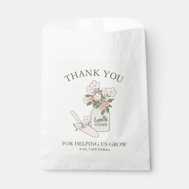 Flower Seeds Teacher Appreciation Custom Favour Bag (Front)