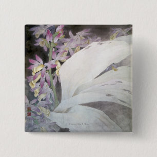 Flower Seires II- Phaiuses 2 Inch Square Button