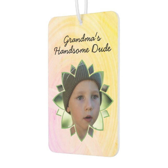 Flower Shape Replaceable Photo Colourful Backgroun Air Freshener (Left)