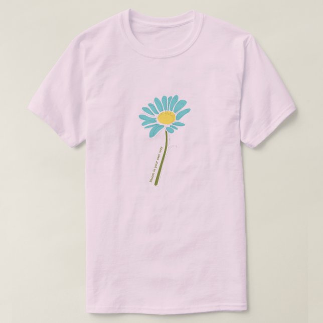 Flower Shirt – Blue Colours (Design Front)