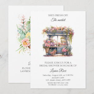 Flower Shop Bridal Shower Invitation