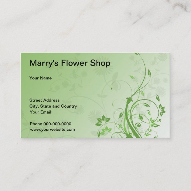 Flower Shop Business Cards & Profile Cards Zazzle CA