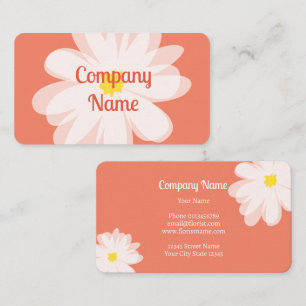 Flower shop business card template for florist