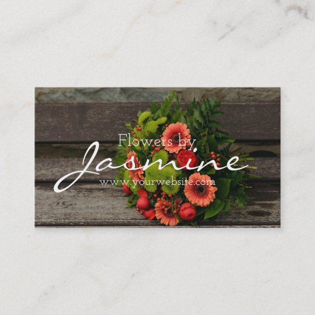 Flower Shop, Carte de visite fleuriste (Devant)