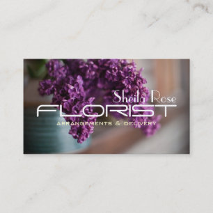 Flower Shop Delivery Florist Business Card