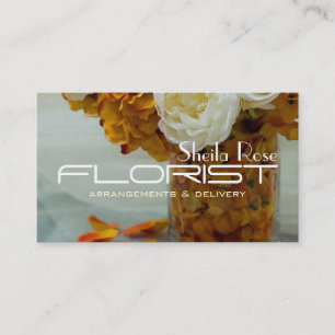 Flower Shop Delivery Florist Business Card