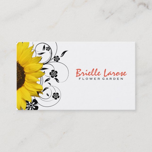 Flower Shop II | Sunflower Business Card (Front)