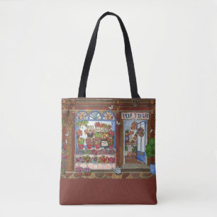 Flower Shop Watercolor Tote Bag