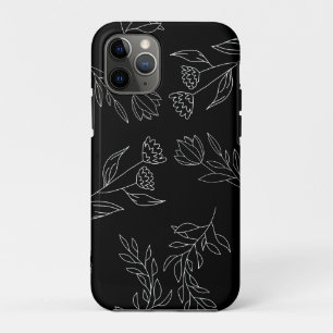 Flower silhouette pattern iPhone 11 pro case