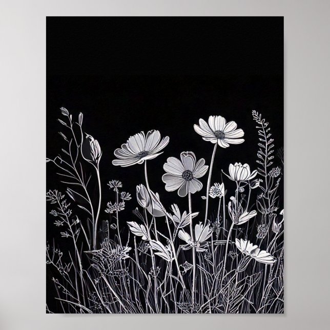 Flower silhouette wall decor (Front)